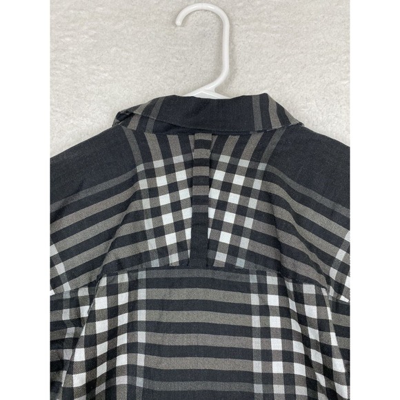 JCRT Black Plaid Twill Short Sleeve Shirt Mens JC#RT Sz M - Picture 7 of 10